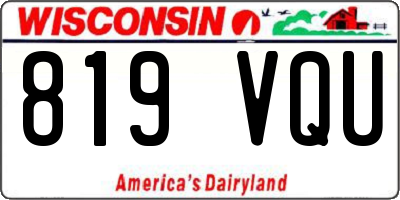 WI license plate 819VQU