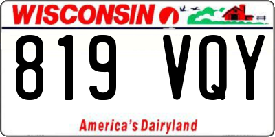 WI license plate 819VQY