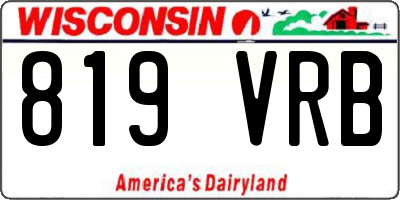 WI license plate 819VRB