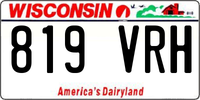 WI license plate 819VRH