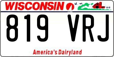 WI license plate 819VRJ