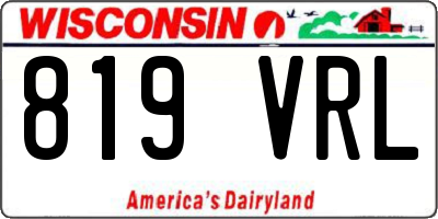 WI license plate 819VRL
