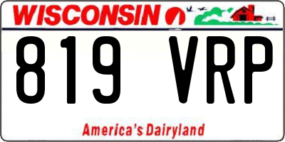 WI license plate 819VRP