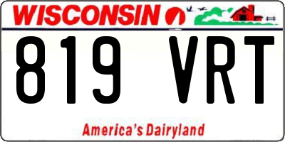 WI license plate 819VRT