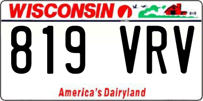 WI license plate 819VRV