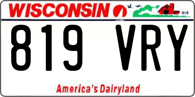 WI license plate 819VRY