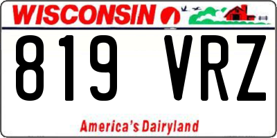 WI license plate 819VRZ