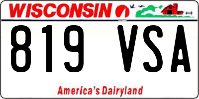WI license plate 819VSA