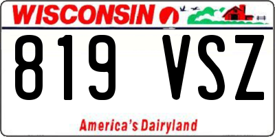 WI license plate 819VSZ