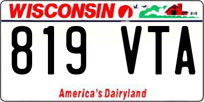 WI license plate 819VTA