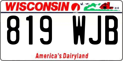 WI license plate 819WJB