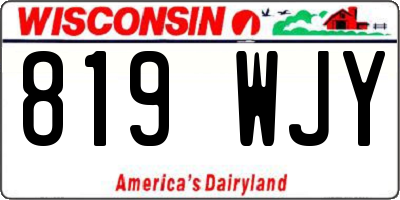 WI license plate 819WJY
