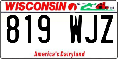 WI license plate 819WJZ
