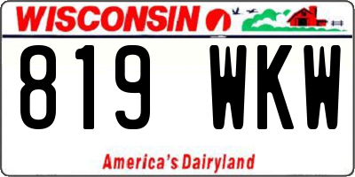 WI license plate 819WKW