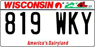 WI license plate 819WKY