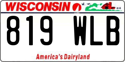 WI license plate 819WLB