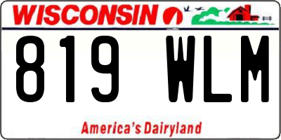 WI license plate 819WLM