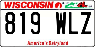 WI license plate 819WLZ