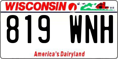 WI license plate 819WNH