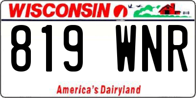 WI license plate 819WNR