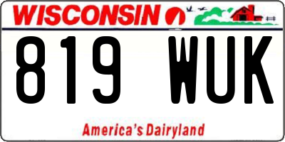 WI license plate 819WUK