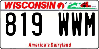 WI license plate 819WWM