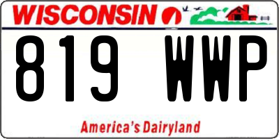WI license plate 819WWP