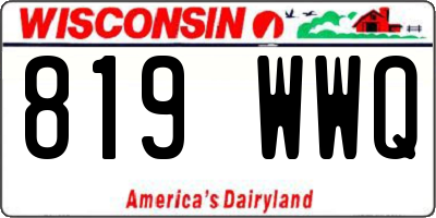 WI license plate 819WWQ