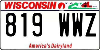 WI license plate 819WWZ