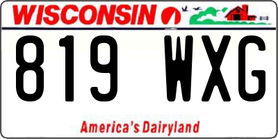 WI license plate 819WXG