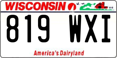 WI license plate 819WXI