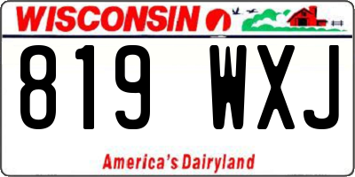 WI license plate 819WXJ