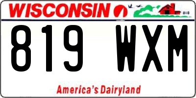WI license plate 819WXM
