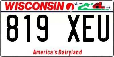 WI license plate 819XEU