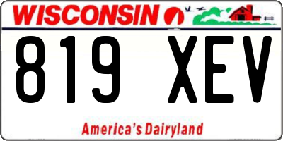 WI license plate 819XEV