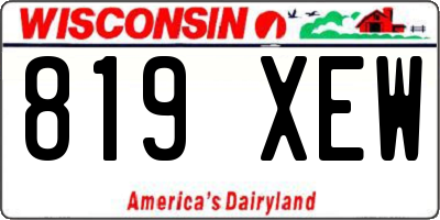 WI license plate 819XEW