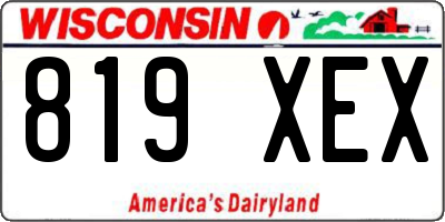 WI license plate 819XEX