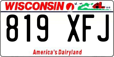 WI license plate 819XFJ