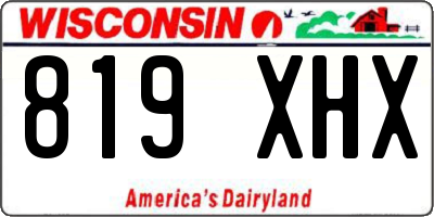 WI license plate 819XHX