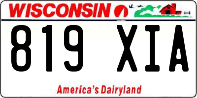 WI license plate 819XIA