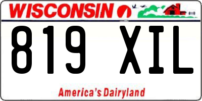 WI license plate 819XIL