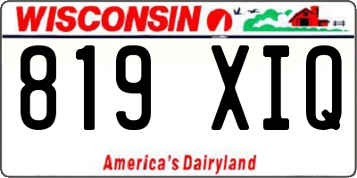 WI license plate 819XIQ