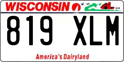 WI license plate 819XLM