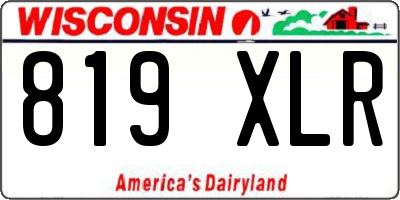 WI license plate 819XLR