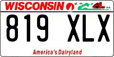 WI license plate 819XLX