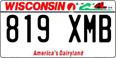 WI license plate 819XMB