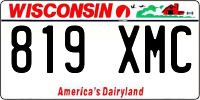 WI license plate 819XMC