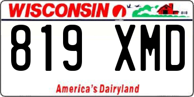 WI license plate 819XMD