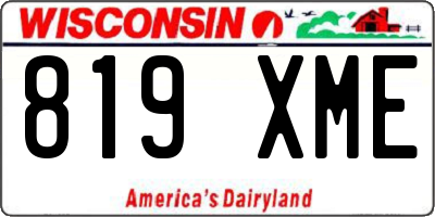 WI license plate 819XME
