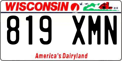WI license plate 819XMN